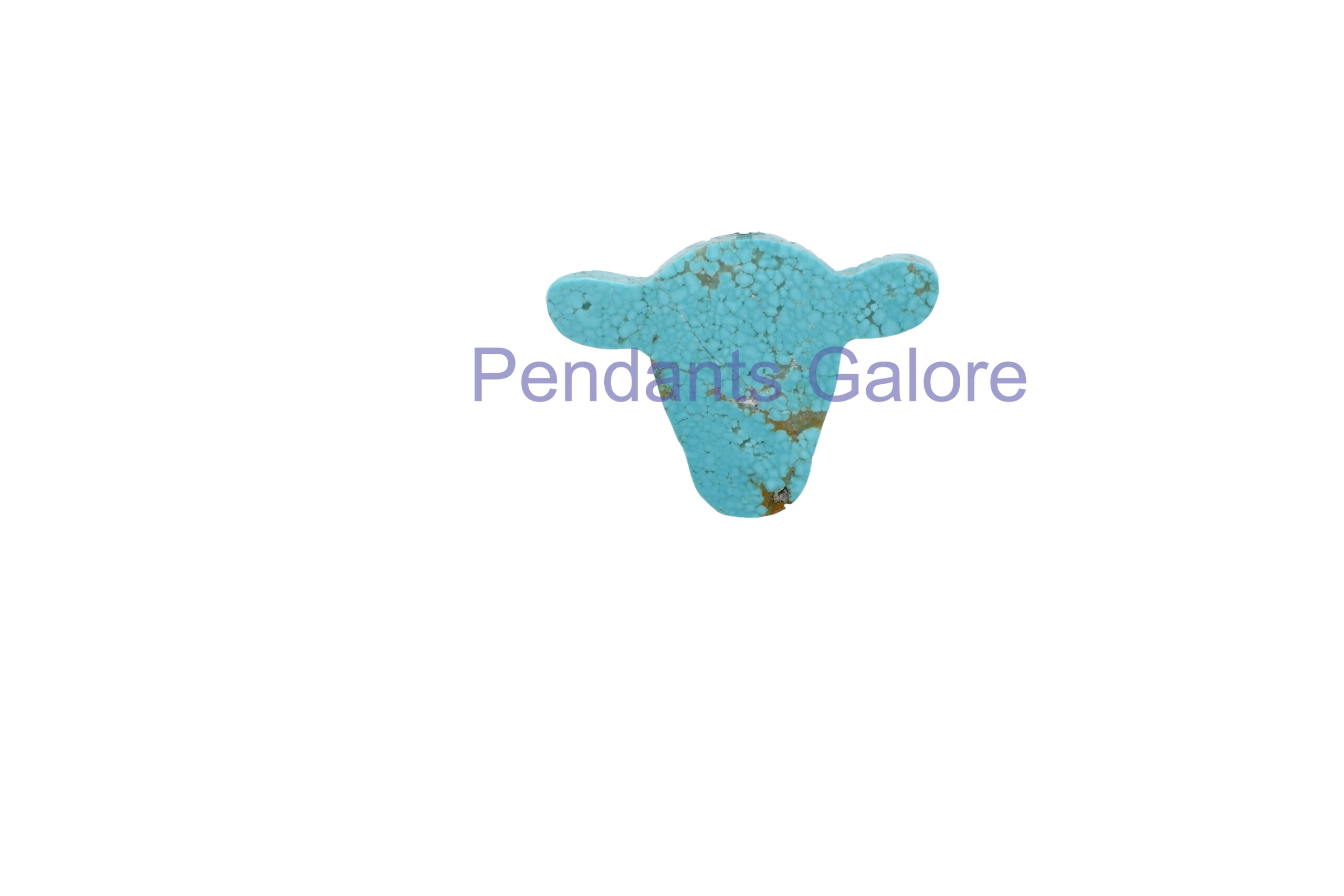 Turquoise Cow Head by Pendants Galore